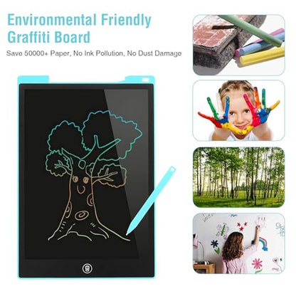 EooCoo Toys for Ages 3-8, 12 Inch LCD Writing Tablet 2 Pack, Preschool Classroom Must Haves, Electronic Drawing Board Drawing Pad, Birthday Gifts for Boys & Girls, Kids Travel Essential - 12 Inch - color: 12”pink&blue