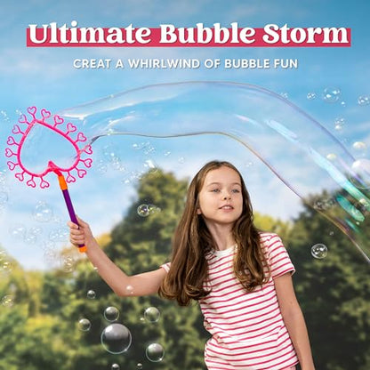 JOYIN Big Bubble Wands Set, Giant Bubble Wand Toys with Tray Bulk for Kids Adults, Summer Toys, Birthday Party Favors, Outdoor Activities, Easter Basket Stuffers - style: Regular