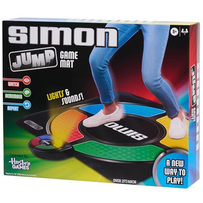 Just Play Hasbro Simon Jump Game Mat with Lights and Sounds, Electronic Memory Games for Kids, Kids Toys for Ages 8 Up