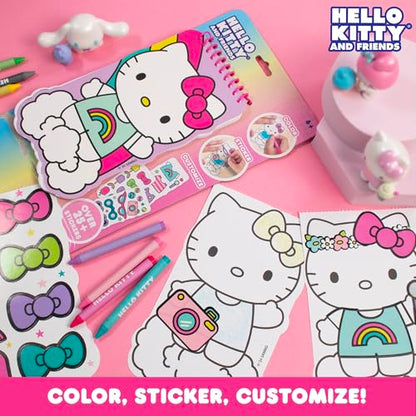 Hello Kitty and Friends 2-in-1 Coloring & Sticker Book, Includes 25+ Stickers, Crayons, Sanrio Sticker Book, 5 Year Old Girl Gift, Toddler Girl Toys, Hello Kitty Toys, Sanrio Stuff, Girl Toys Age 4-5 - style: Hello Kitty and Friends