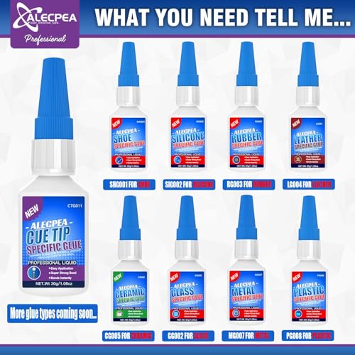 ALECPEA Quick Dry Pool Cue Tip Glue, 20g Glue for Billiard Cue Tip Repair & Maintenance - size: 20g/1Pack, style: Pool Cue Tip Glue