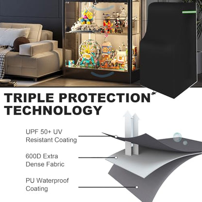 Arcade Table Cover, 600D Heavy-duty Waterproof Dust-Proof Covers for Indoors/Outdoors Arcade Game Machine Table ,All Weather Protective,31*22*66in,Black