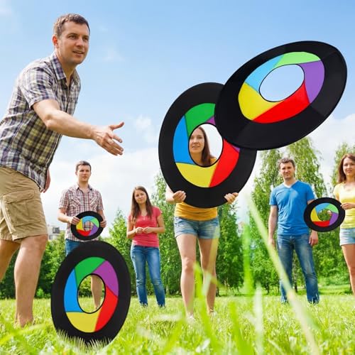 Gemscream Giant Flying Disc Soft Foldable Flying Ring Throwing Safe Lightweight Fabric Disc with Storage Bag for Summer Kids Adults Family Outdoor Fun School Activities - size: 36 Inch