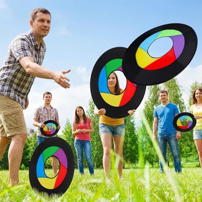 Gemscream Giant Flying Disc Soft Foldable Flying Ring Throwing Safe Lightweight Fabric Disc with Storage Bag for Summer Kids Adults Family Outdoor Fun School Activities - size: 27.6 Inch