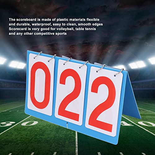 Scoreboard Flipper, Portable 3-Digit Flip Scoreboard Tabletop Score Keeper for Volleyball Basketball Table Tennis