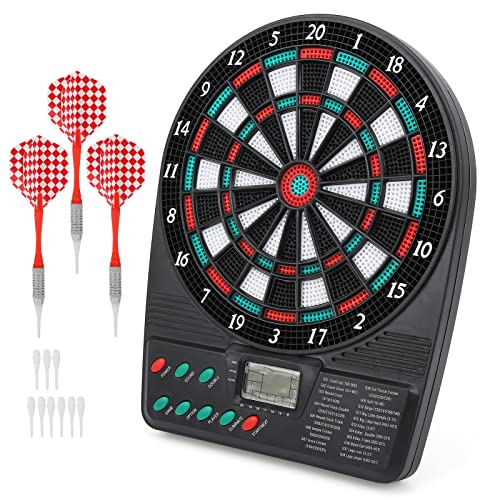 JTLB Electronic Dartboard Playset, LCD Display, Automatic Rating, Dartboard Playset
