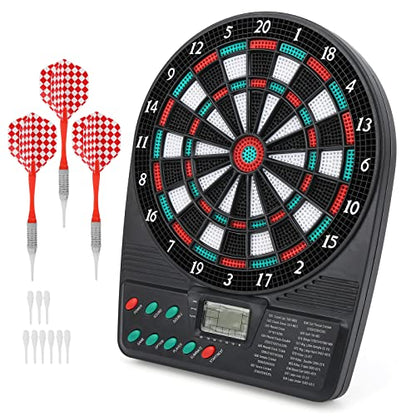JTLB Electronic Dartboard Playset, LCD Display, Automatic Rating, Dartboard Playset