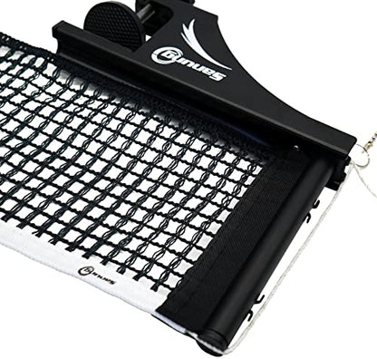 Sanung S405 Thickened Table Tennis Net and Post Set, Professional Foldable High Duty Ping Pong Screw on Clamp Net with Stable Base for Standard Table, Easy to Carry Install