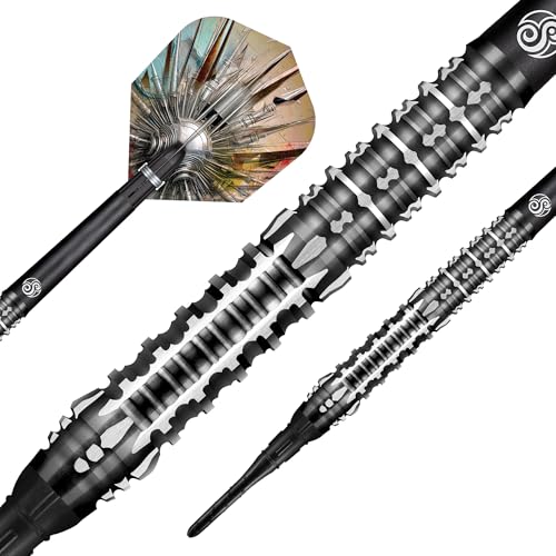 Shot! - Gnarly Shredda 90% Tungsten Soft Tip Darts Set Center Weighted for Electronic Dartboard 20gm, Professional Soft Tip Darts Set for Electronic Dartboard Made in New Zealand