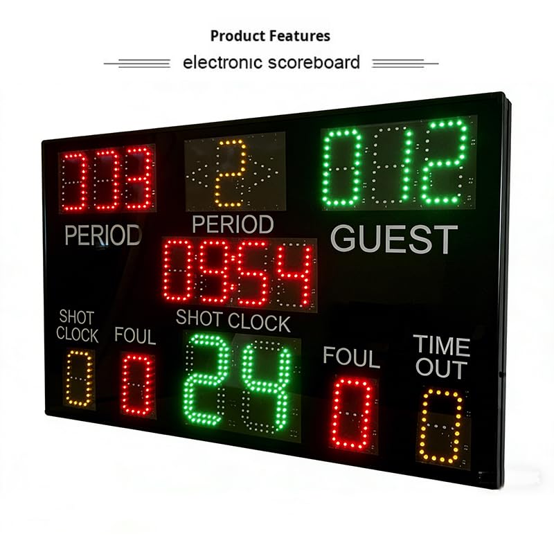 Wireless Basketball Game Electronic Scoring Board 24-Second Timer Integrated Basketball Match Electronic Scorer