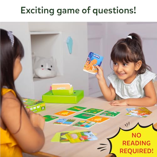 Skillmatics Guess in 10 - Animal Kingdom, Card Game for Preschool Kids, Girls & Boys, Fun Travel Game & Gifts for Ages 3, 4, 5, 6 - style: 3. Junior Animal Kingdom
