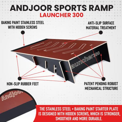 Kids Jumping Ramp for Skateboard, Bike, Scooter, BMX, RC Car and Dirt Bike, 42.91 in, Red - color: Red, size: L300