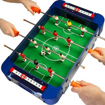 Mini Foosball Table for Kids and Adults – 21-Inch Mini Soccer Game, Mini Soccer Table Game for Family Game Nights