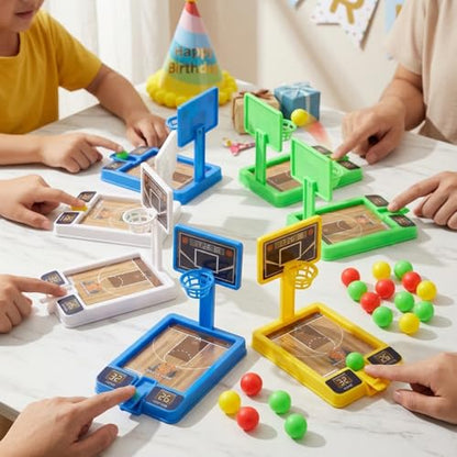 QOUBAI 12 Pack Mini Finger Basketball Shooting Game for Kids Adults Basketball Party Favors Handheld Desktop Table Basketball Game Toys Fidget Game Birthday Party Decorations Supplies