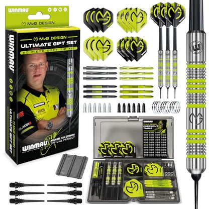 Winmau Darts - Michael Van Gerwen | Mike Maloney | Leonard Gates - Professional Players - Soft Tip Darts - Includes Dart Flights and Shafts - size: std