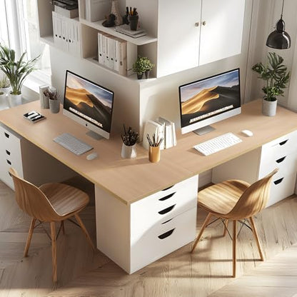 Kaboon Universal Tabletop 36"x20", Solid One-Piece Melamine Table Top, Double L-Desk Floating Desk DIY, Home and Office Countertop, Light Walnut - color: Light Walnut, size: 36x20