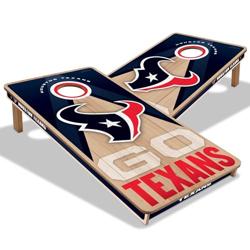 YouTheFan NFL 2' x 4' Slogan Series Professional Wood Cornhole Game - color: Houston Texans
