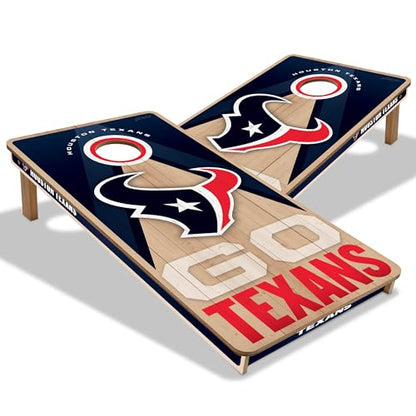 YouTheFan NFL 2' x 4' Slogan Series Professional Wood Cornhole Game - color: Houston Texans