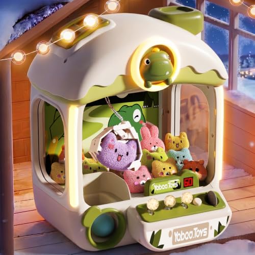 Large Claw Machine for Kids, Dinosaur Vending Machines Toys for Boys 4-6, Mini Candy and Prize Electronic Dispenser Game with Sound Lights, Idea Birthday Gift for 3 4 5 6 Year Old Boy Girl - color: Green