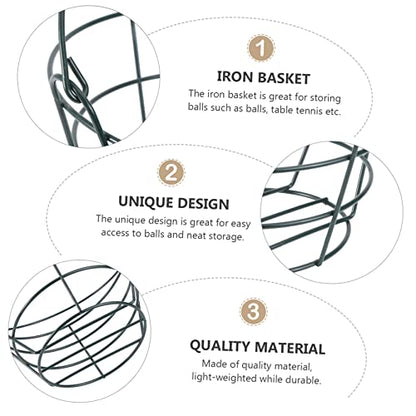 Golf Ball Retrieval Basket Metal Storage Container for Outdoor Practice Sturdy Wire Ball Carrying Holder for Golf Courses and Sports Enthusiasts