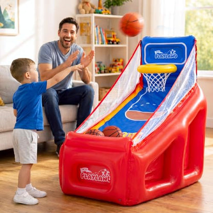 NSG Playland Inflatable Outdoor Toys, Backyard Party Carnival Game for Kids & Family, Basketball Hoop, Arcade Toss Game