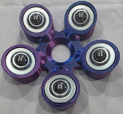 Bowling Ball Spinner - color: Blue and Magenta