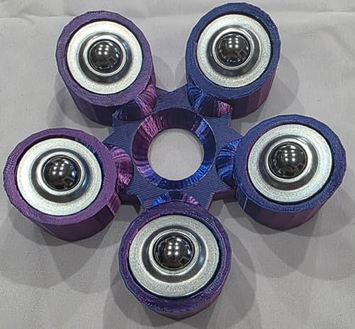 Bowling Ball Spinner - color: Blue and Magenta