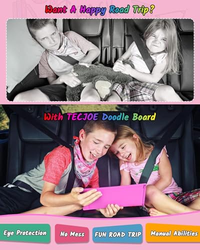 TECJOE 2 Pack LCD Writing Tablet, 8.5 Inch Colorful Doodle Board Drawing Tablet for Kids, Kids Travel Games Activity Learning Toys Birthday Gifts for 3 4 5 6 Year Old Boys and Girls Toddlers - color: Dark blue Magenta