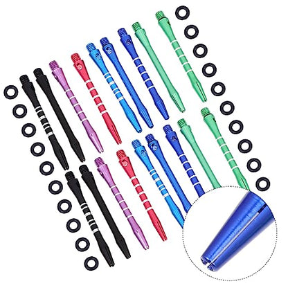 GANAZONO 1set Aluminum Alloy Dart Shafts Metal Dart Stems Portable and Lightweight for Indoor and Outdoor Use Includes