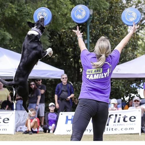 Hyperflite K-10 Jawz Puncture Resistant Dog Flying Disc, Medium-Large | Puncture Resistant, Competition Approved | 8.75-inch, 150g | Medium & Large Dogs | Blue - color: Blue