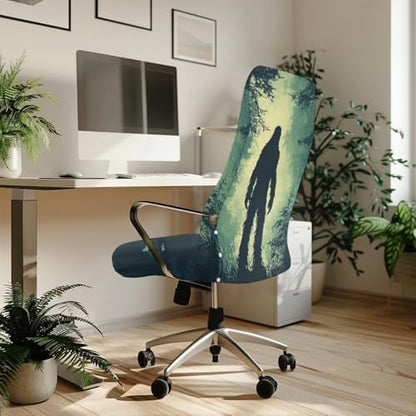 Bigfoot Office Chair Cover, Stretchable Computer Desk Chair Covers Removable Mid-High Back Universal Executive Boss Gaming Seat Cover for Dog Cat - color: Bigfoot 3, size: Small