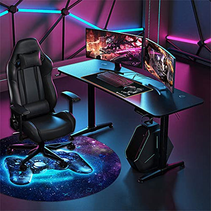 Generic Gaming Chair Mat for Hardwood Floor, Non-Slip Round Office Chair Mat, 47" Blue - color: Gaming 01