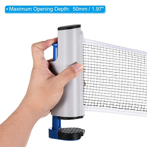 PATIKIL Retractable Ping Pong Net for Any Table Portable 6 Feet Table Tennis Net and Post Equipment Up to 2 inch for Family Game
