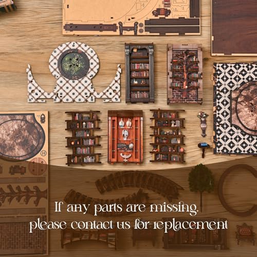Book Nook Kit, 3D Wooden Puzzles for Adults, DIY Miniature House Kit for Adults, Booknook with LED Light, Gifts for Family, Friends and Book Lovers, Bookshelf Decor(Wisdom Rings)