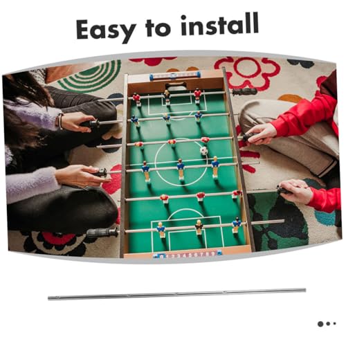 2pcs Foosball Table Replacement Rods Extended Steel Poles Operation Handles for Adult and Tabletop Soccer Game Accessories