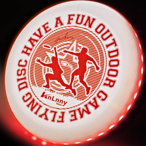 KnLnny Ware LED Flying Disc for Outdoor Games - color: White-with Light