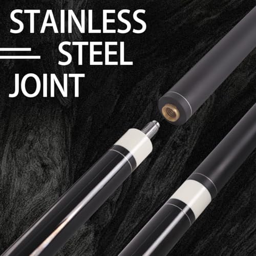 12.5mm Pool Cue Stick, Canadian Maple Cue Stick 58 Inch 19oz 12.5mm Tip, Billiard Table Cues Stick for Bar Professional Adults, Maple Dyeing Shaft, Lizard Pattern Cowhide Grip