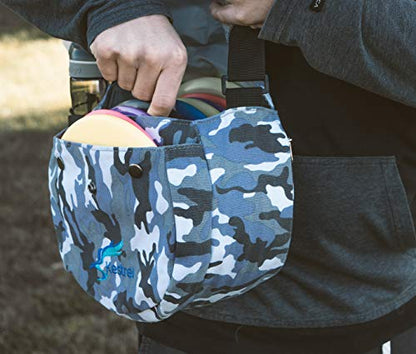 Kestrel Black Disc Golf Bag - Fits 6-10 Golf Discs + Bottle - For Beginner & Advanced Golfers - Extremely Durable Canvas - Frisbee Golf Bag - Small Sling/Shoulder Disc Golf Bag For Men & Women - color: Gray
