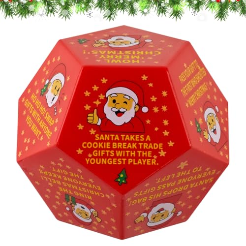 Hilarious Santa Swap Gift Exchange Dice, 3 * 3 in Exchange Gifts Dice, Christmas Stocking Stuffers Gift Exchange Dice Games for Family Party, Gifts for Xmas, Birthday, Party and Family Night, Holiday - style: Hilarious Santa Swap Gift Exchange Dice