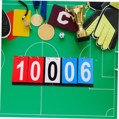 Outanaya Sports Scoreboard Basketball Portable Flip Scoreboard Tabletop Soccer Football