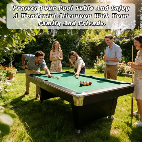 Blueshyhall Billiard Pool Table Cover 8 Feet, Waterproof & Dustproof Cover for Pool Table, Indoor Outdoor Protection Snooker Table Covers