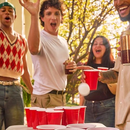 Buzzed Drinking Pong Bundle Kit – Bachelor Party Essentials for Drinking Games, Summer Party Activity for Adults, Outdoor & Poolside Fun, Includes Dice, Pong Balls, Cups & Cards for 10+ Ways to Play - style: Party Pong Bundle