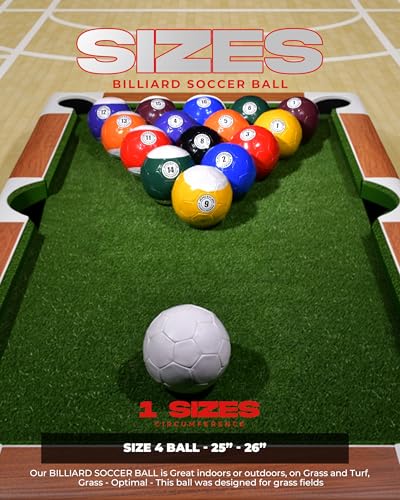 American Challenge Foot Pool Soccer Game Ball Set – 16-Piece Giant Soccer Billiards Fusion Game – Outdoor & Indoor Lawn Football Pool Balls