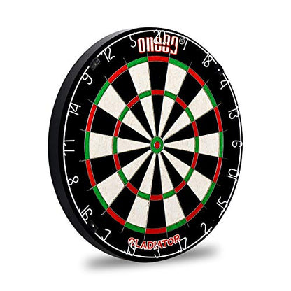 ONE80 Gladiator Dartboard with Top-Grade African Sisal and Sword Edge Staple Free Wire Spider for Maximum Scoring Potential and Less Bounce Outs - style: Gladiator I