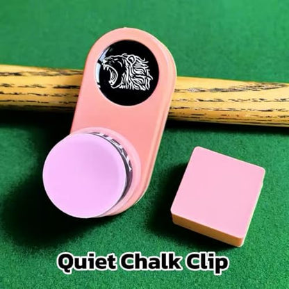 Silent Chalk Holder,Billiards Magnetic Square & Round Pool Cue Chalk Holder,Pool Cue Chalk Holder - color: Pink