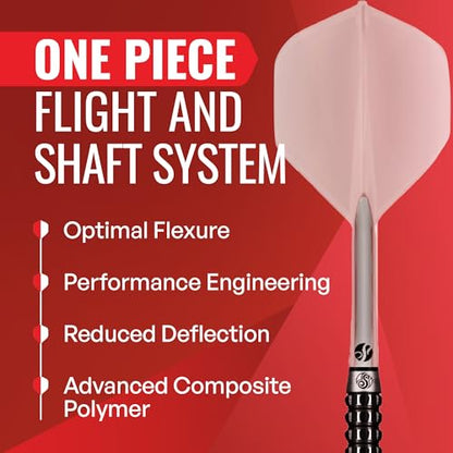 Shot! Darts Flight Deck One Piece Dart Flight and Shaft System, Reduced Deflections, Standard Shaped Flight (350 Micron) Available in Set of 3 - color: Clear, size: Inbetween