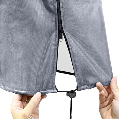 Table Tennis Cover, Outdoor/Indoor Waterproof Dustproof Sunscreen Ping Pong Table Cover Fits Folding Tables All Weather Protection 5.4*2.3*6.1ft（Gray）