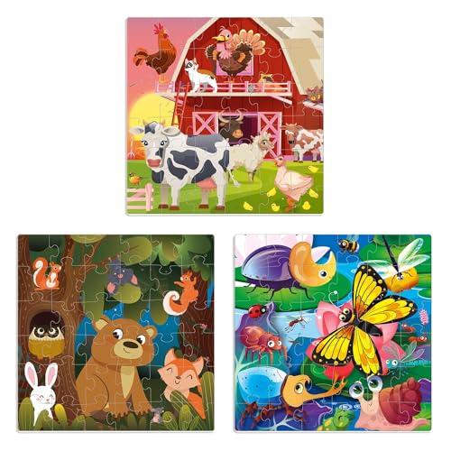 QUOKKA Magnetic Puzzles for Kids Ages 4-6 – 36 Pieces Sudoku Toddler Puzzles Ages 2-4 – Travel Games for Kids 3-5 – Animal Farm Bugs Toddler Travel Toys – Car Airplane Road Trip Games for Boys & Girls - style: 4. FARM 36 PCS