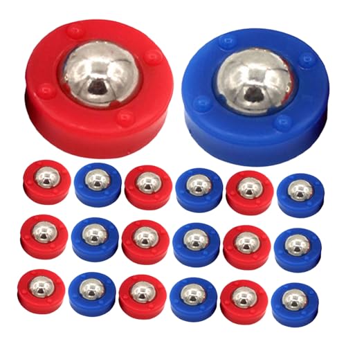 Abaodam 30pcs Mini Shuffleboard Replacement Pucks with Precision Rollers for Tabletop Curling Game Portable Sliding Beads for Family Gatherings and Party Entertainment