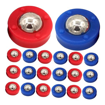 Abaodam 30pcs Mini Shuffleboard Replacement Pucks with Precision Rollers for Tabletop Curling Game Portable Sliding Beads for Family Gatherings and Party Entertainment